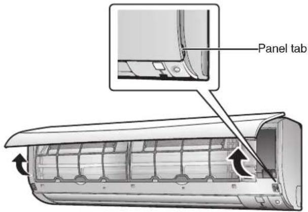 DAIKIN Cora FTKM85PAVMA - Open the front panel. - 1