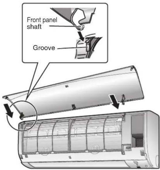 DAIKIN Cora FTKM85PAVMA - Attach the front panel. - 1