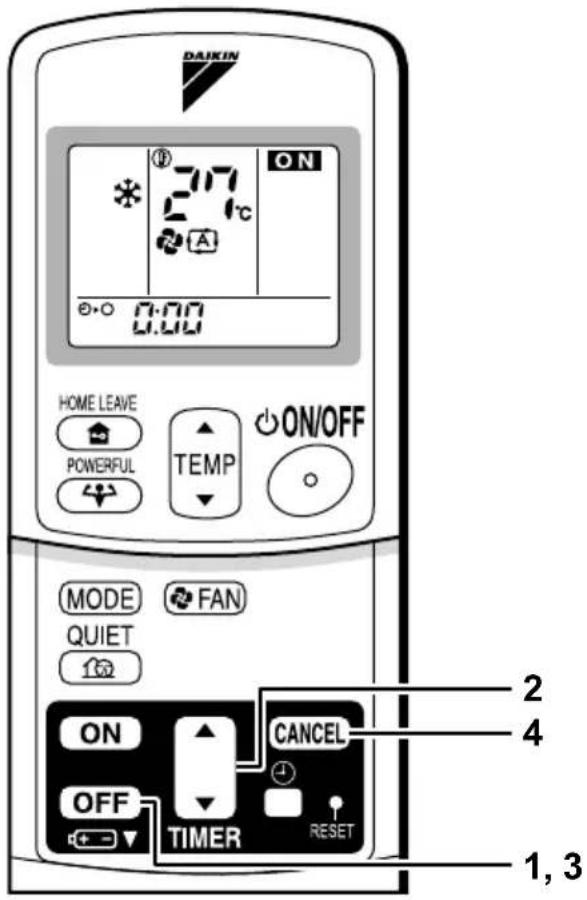 DAIKIN CDKS35EAVMA - Press "OFF TIMER button" again. - 2