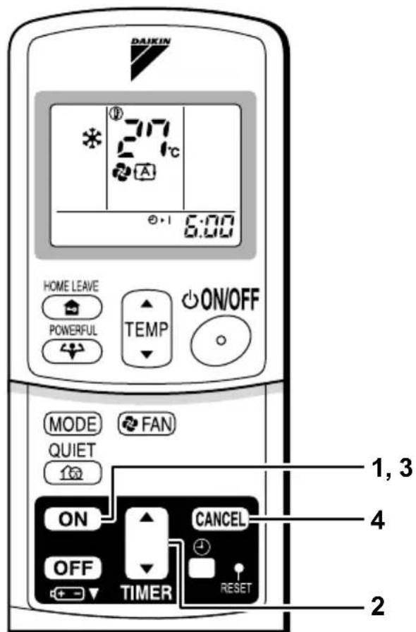 DAIKIN CDKS35EAVMA - Press "ON TIMER button" again. - 2