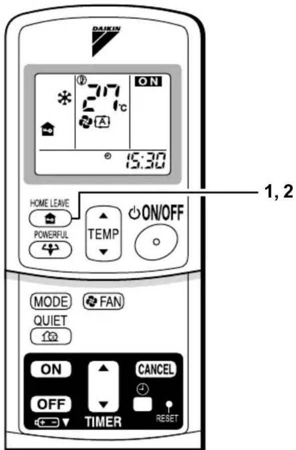 DAIKIN CDKS35EAVMA - Press "HOME LEAVE button" again. - 1