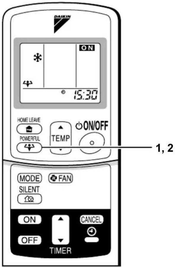 DAIKIN CDKS35EAVMA - Press "POWERFUL button" again. - 1