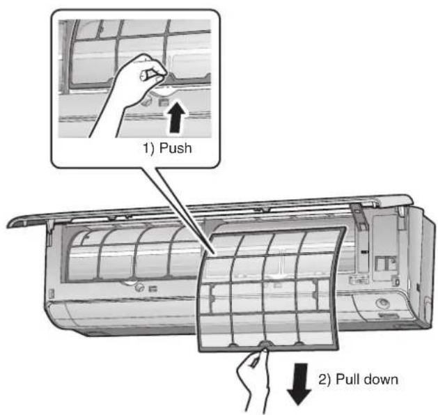 DAIKIN Alira X FTKM46WVMA - Pull out the air filters. - 1