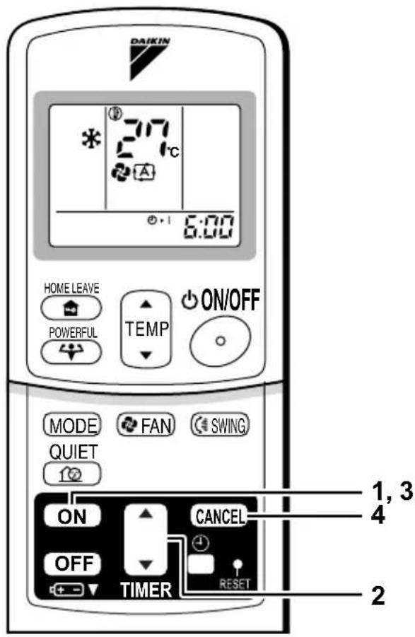 DAIKIN FLXS35GVMA - Press "ON TIMER button" again. - 2