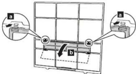 FUJITSU Lifestyle ASTG12CMCB - Replacing the air cleaning fi Iter - 1