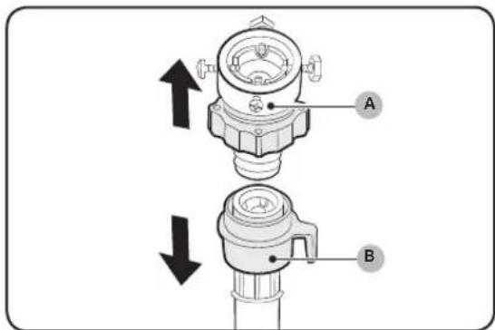 SAMSUNG WD75K6410OW - STEP 4 Connect the water hose - 1
