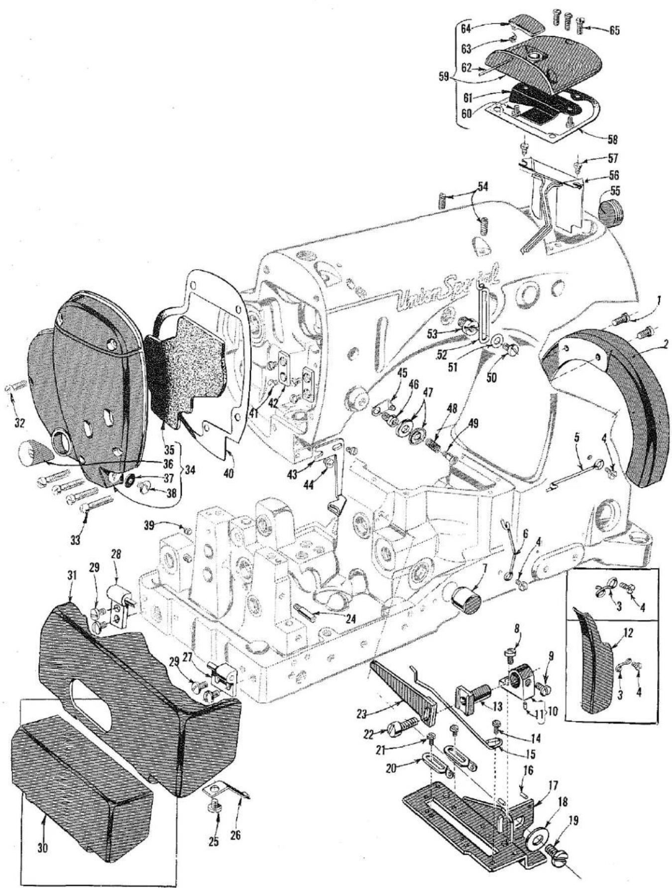 Union Special 52800BD - OILING AND THREADING DIAGRAM - 4