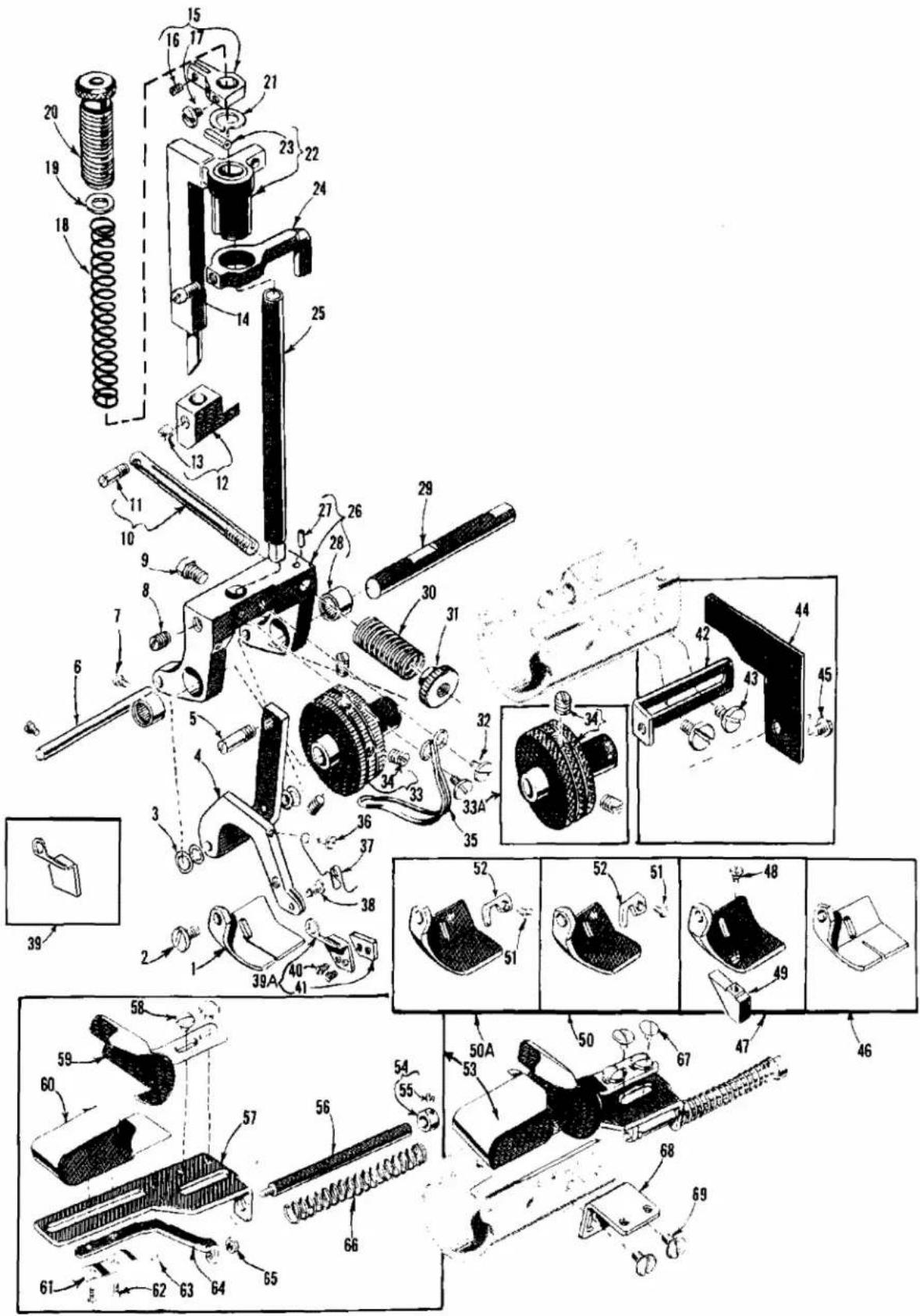 Union Special 63900AAE - NEEDLE FEED DRIVING PARTS - 1