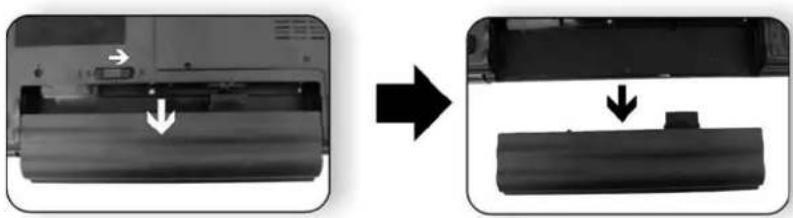 ECS L41SA - Installing and Removing the Battery Pack - 1