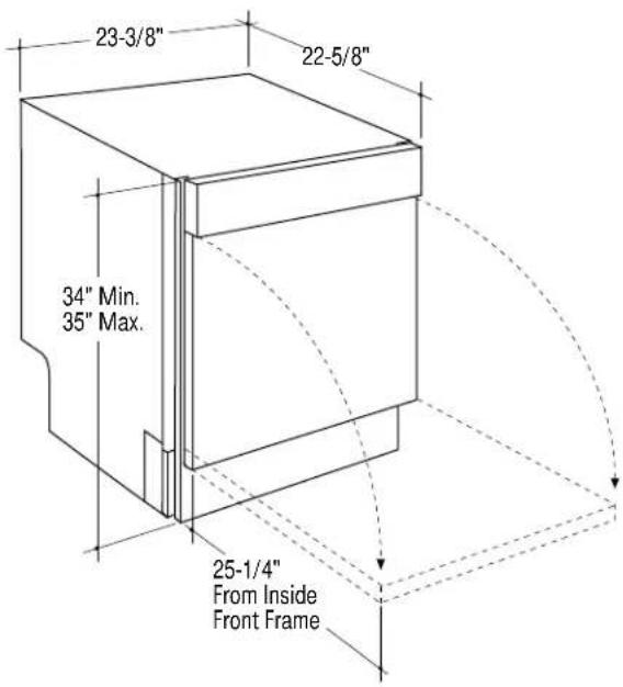 GE ZBD4800XWW - Dimensions &amp; Clearances - 1