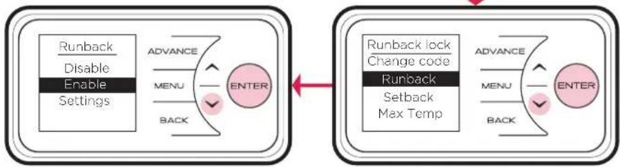 DIMPLEX LPP075E - Disabling runback timer mode - 2