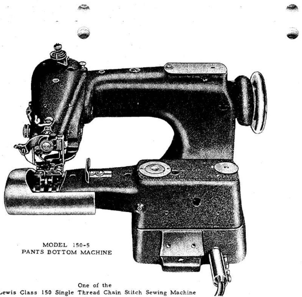 Union Special 150-6TS - PARTS LIST FOR LEWIS MODEL 150-1 MACHINES - 3