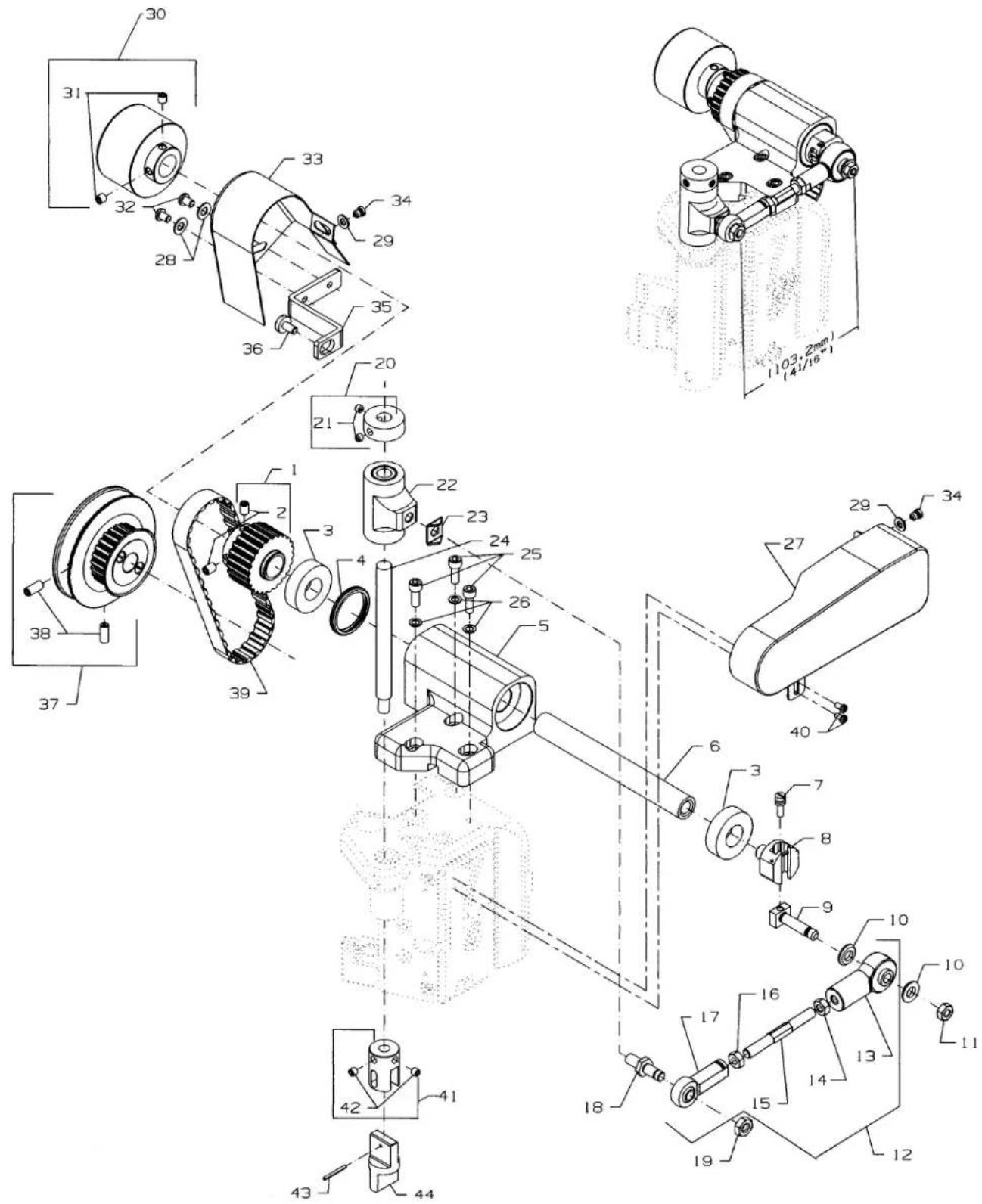Union Special 35800BWDRG - REAR ROLLER &amp; PRESSER FOOT PNEUMATIC COMPONENTS &amp; TREADLE SWITCH - 1