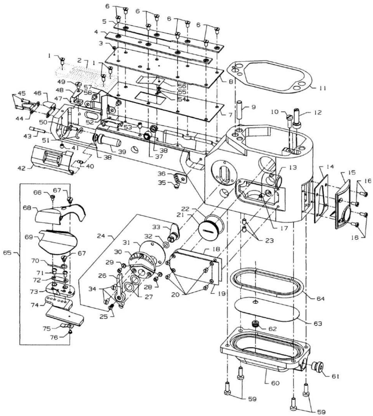 Union Special 35800BWDRG - CYLINDER COVERS AND BUSHINGS FOR DIFFERENTIAL FEED - 1