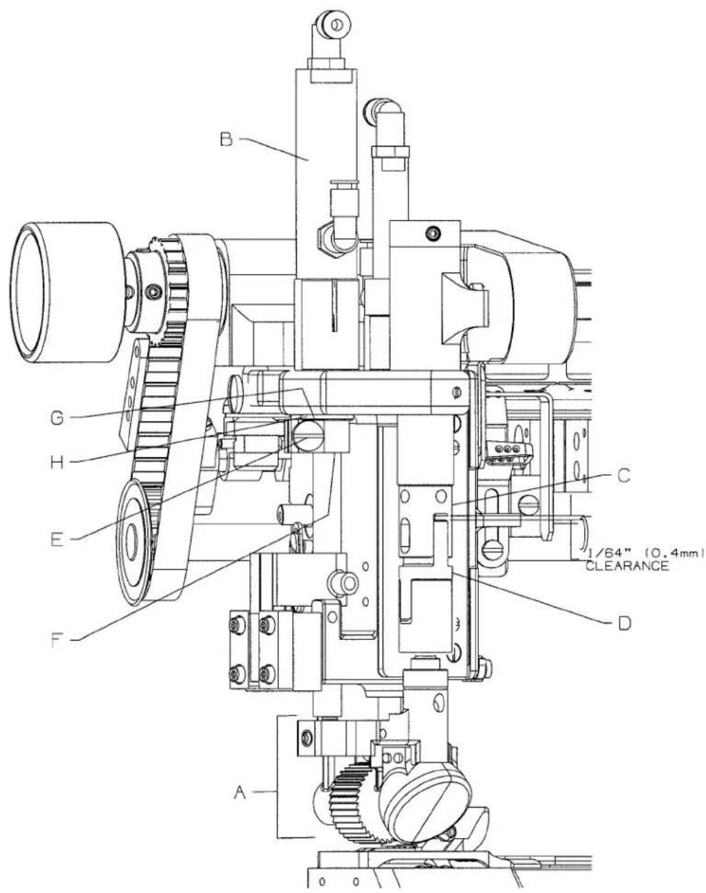 Union Special 35800BWDRG - ADJUSTING STOP COLLAR ON FEED ROLLER FOR PNEUMATIC MACHINES - 1