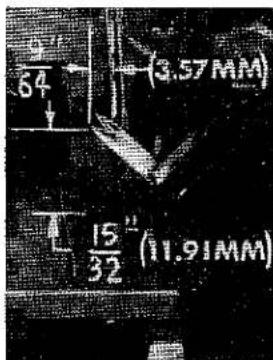 9/64 (3.57MM) 15/32 (11.91MM)