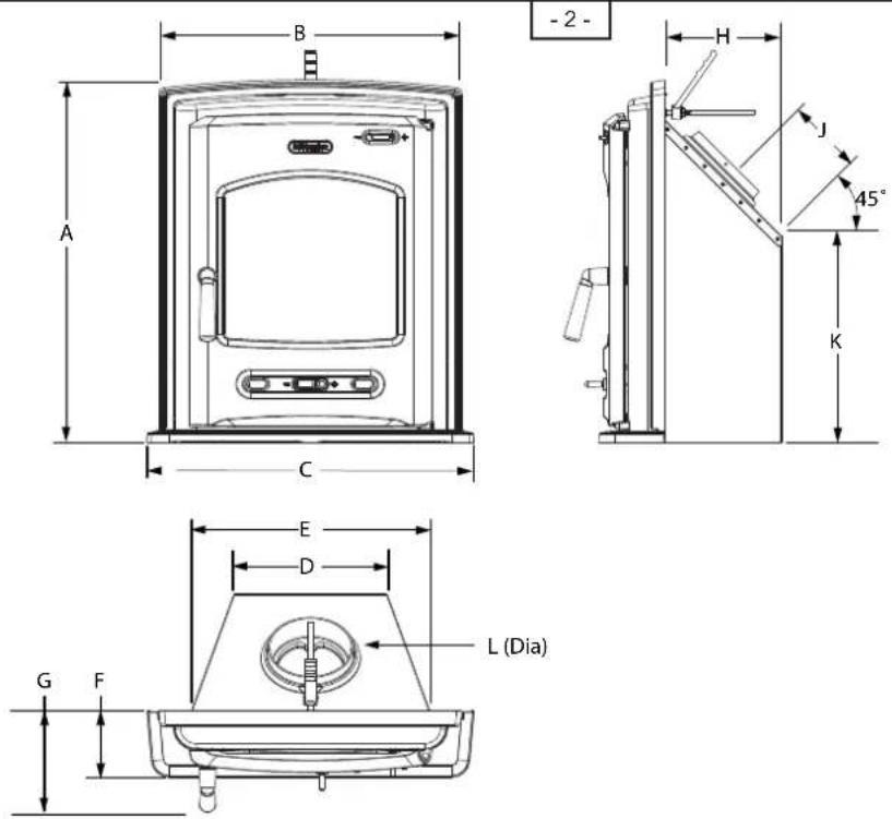 DIMPLEX BLM4ISE - Bellingham 4.7kW Multifuel Inset Stove - 4