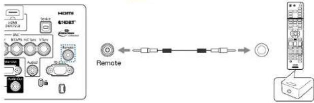 EPSON EB-L1065UNL - Connecting a cable to the remote control - 1