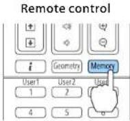 EPSON EB-L1065UNL - Saving/Loading/Erasing/Resetting the Memory - 1