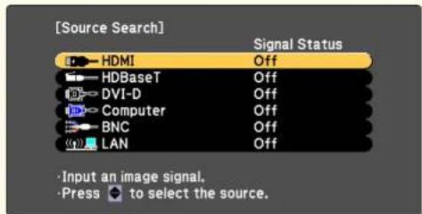 EPSON EB-L1065UNL - Automatically Detecting Input Signals and Changing the Projected Image (Source Search) - 4
