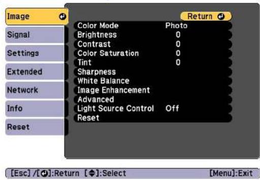 EPSON EB-L1065UNL - Image Menu - 1