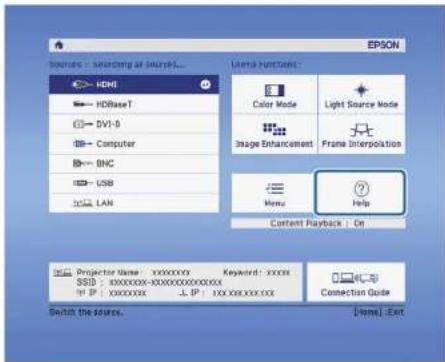EPSON EB-L1065UNL - Select Help, and then press the [] button. - 1