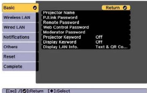 EPSON EB-L1065UNL - Selecting Wireless Network Settings Manually - 3