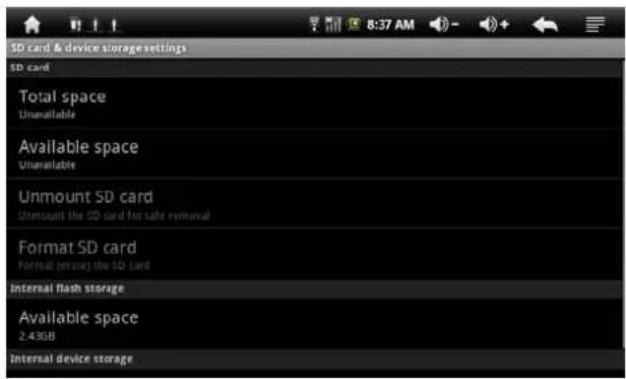 CURTIS LT7028 - TF card & device storage settings - 1
