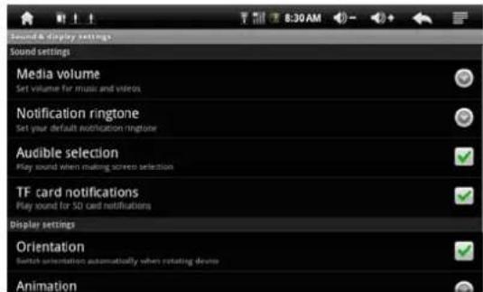 CURTIS LT7028 - Voice and Display Settings - 1