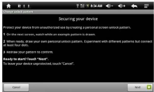 CURTIS LT7028 - Set unlock pattern - 2