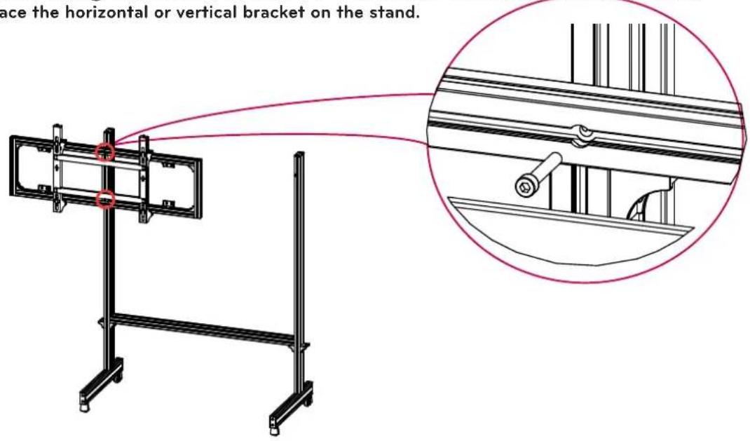 LG AB-BP200X - Attaching the Horizontal or Vertical Bracket to the Stand - 1