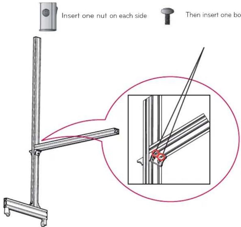 LG AB-BP200X - Attaching the Vertical Stand Frame and Horizontal Stand Frame - 1