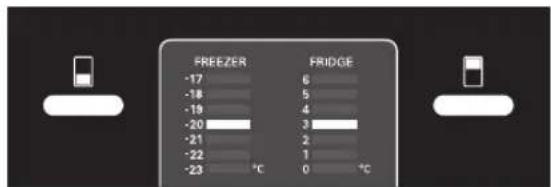 LG GW-B469BLCZ - How to adjust the temperature in the refrigerator and freezer compartment - 3