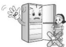 LG GW-B489EEQW - Because opening or closing the door of the fridge-freezer may cause injury to the person around it, be careful, please. - 1