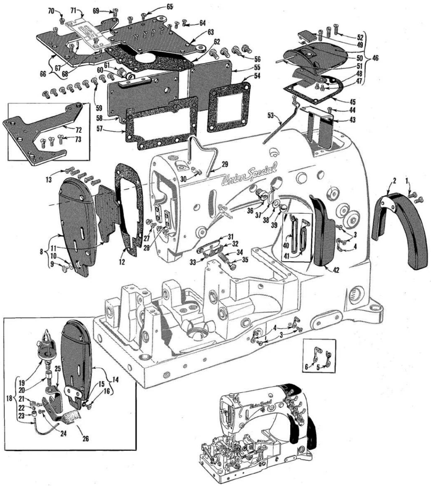Union Special 51300BL - OILING AND THREADING INSTRUCTIONS - 2