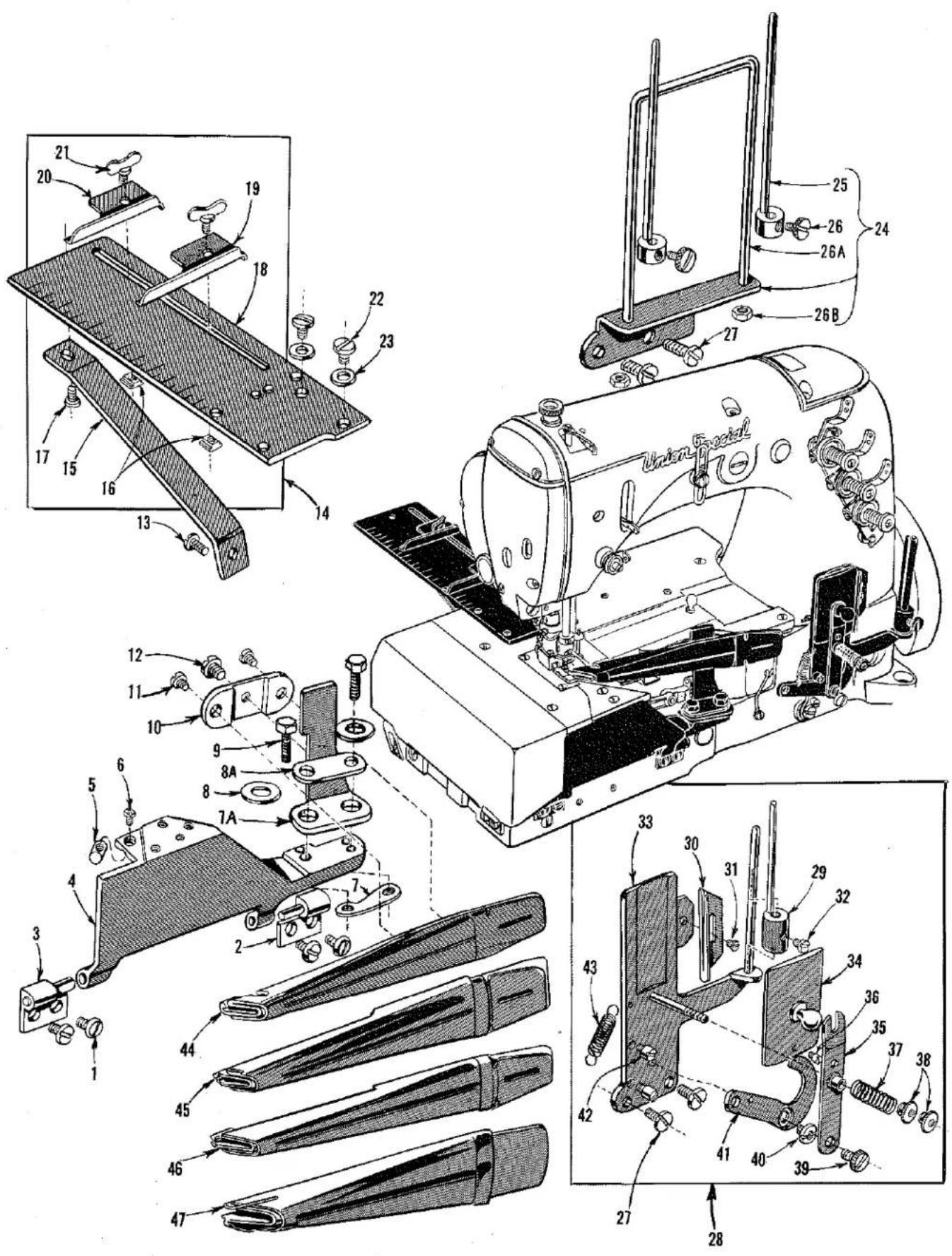 Union Special 52800BW - OILING AND THREADING DIAGRAM - 15