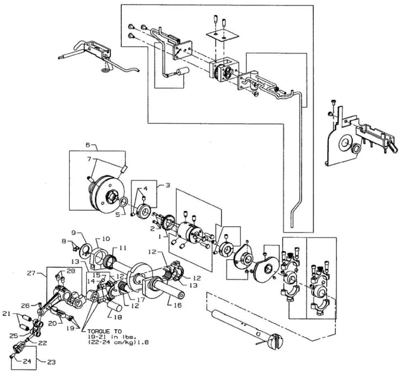 Union Special 36200PX - MAIN SHAFT &amp; MISCELLANEOUS OILING - 1