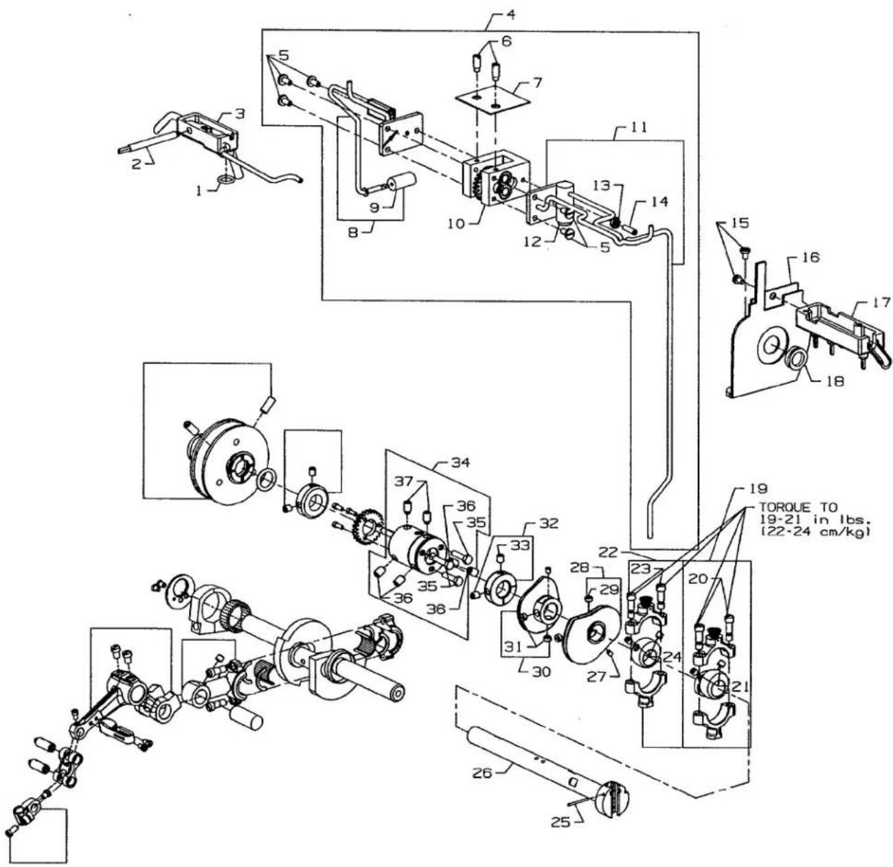 Union Special 36200PX - MAIN FRAME, BUSHINGS &amp; MISCELLANEOUS EYELET &amp; COVER PARTS - 1