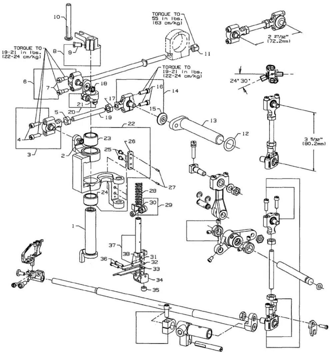 Union Special 36200PX - FEED DRIVE ASSEMBLY, FEED ROCKER &amp; LOOPER AVOID PARTS - 1