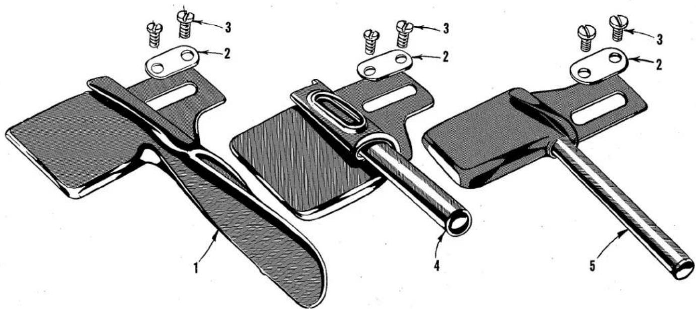 Technical diagram of a mechanical device with numbered parts, likely a tool or component assembly.