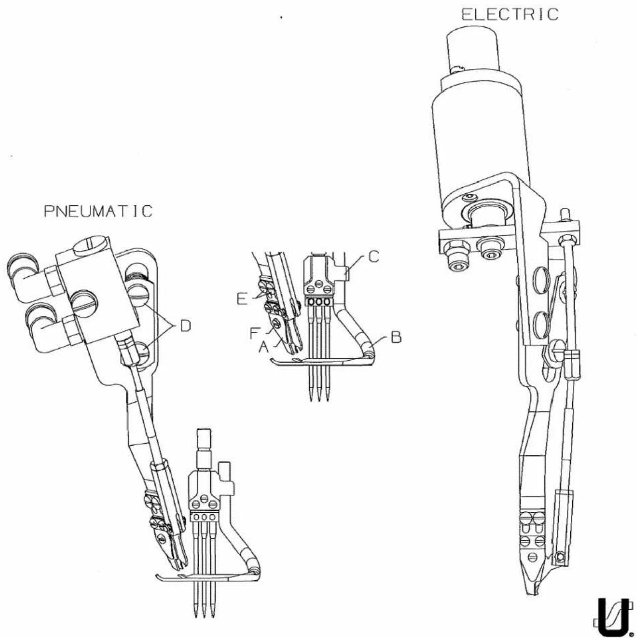 Union Special UT2CS1 - PNEUMATIC/ELECTRIC COVER THREAD TRIMMER - 1