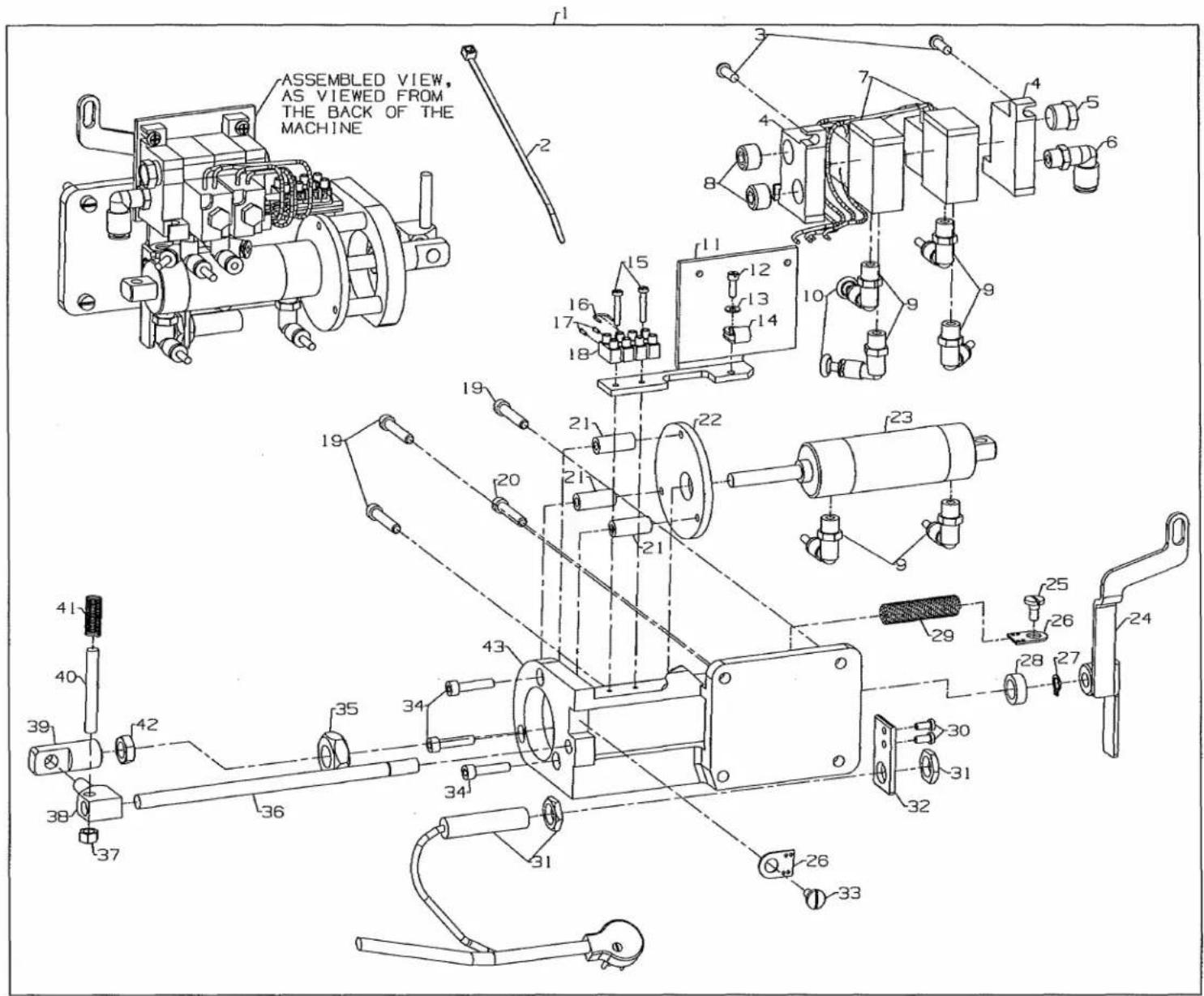 Union Special UT2CS1 - ELECTRIC DRIVE DOUBLE ACTION ASSEMBLY - 2