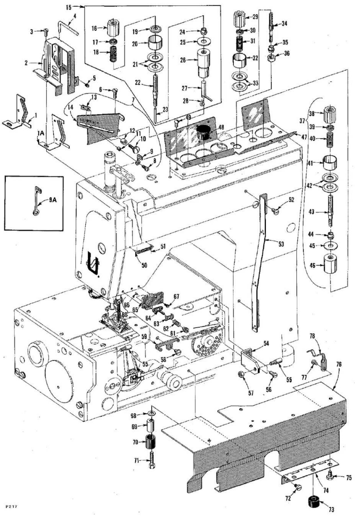 Union Special LF612K100MP - DESCRIPTION OF PARTS - 14