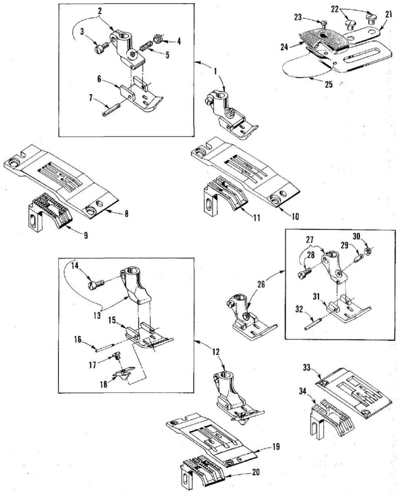 Union Special LF612K100MP - DESCRIPTION OF PARTS - 22