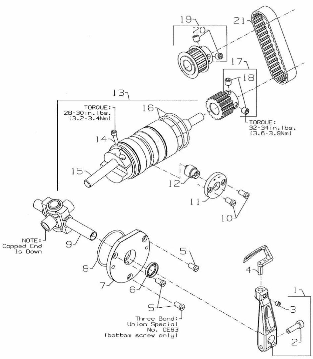 Union Special FS311S02 - LUBRICATION, OIL TUBING &amp; OIL PUMP - 1
