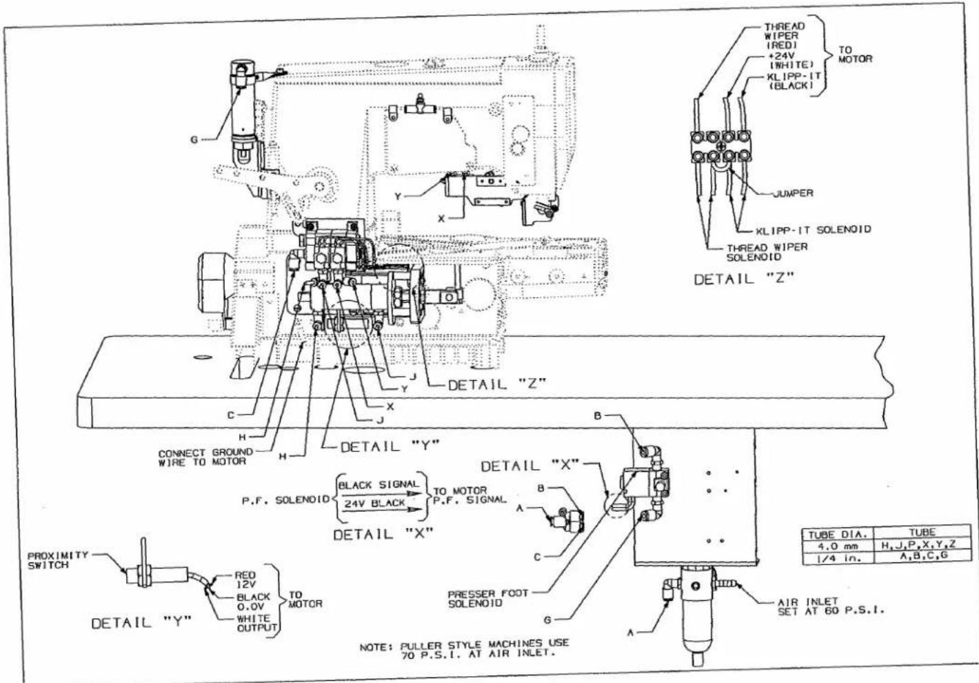 Union Special UT4CS1 - PNEUMATIC COVER THREAD TRIMMER ASSEMBLY - 3