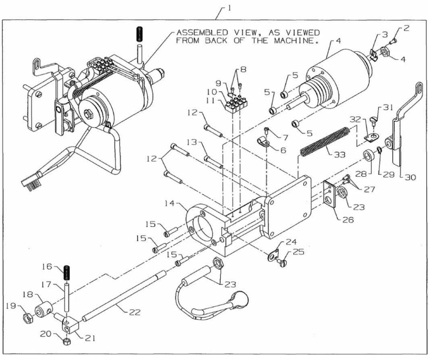 Union Special UT4CS1 - ELECTRIC THREAD WIPER ASSEMBLY - 1