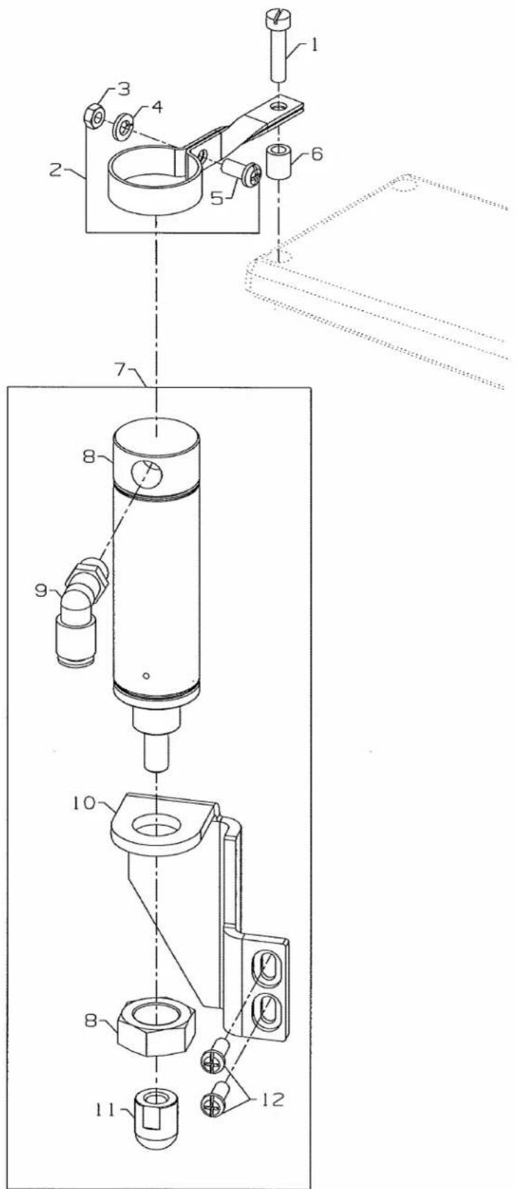 Union Special UT4CS1 - PNEUMATIC THREAD WIPER ASSEMBLY - 1