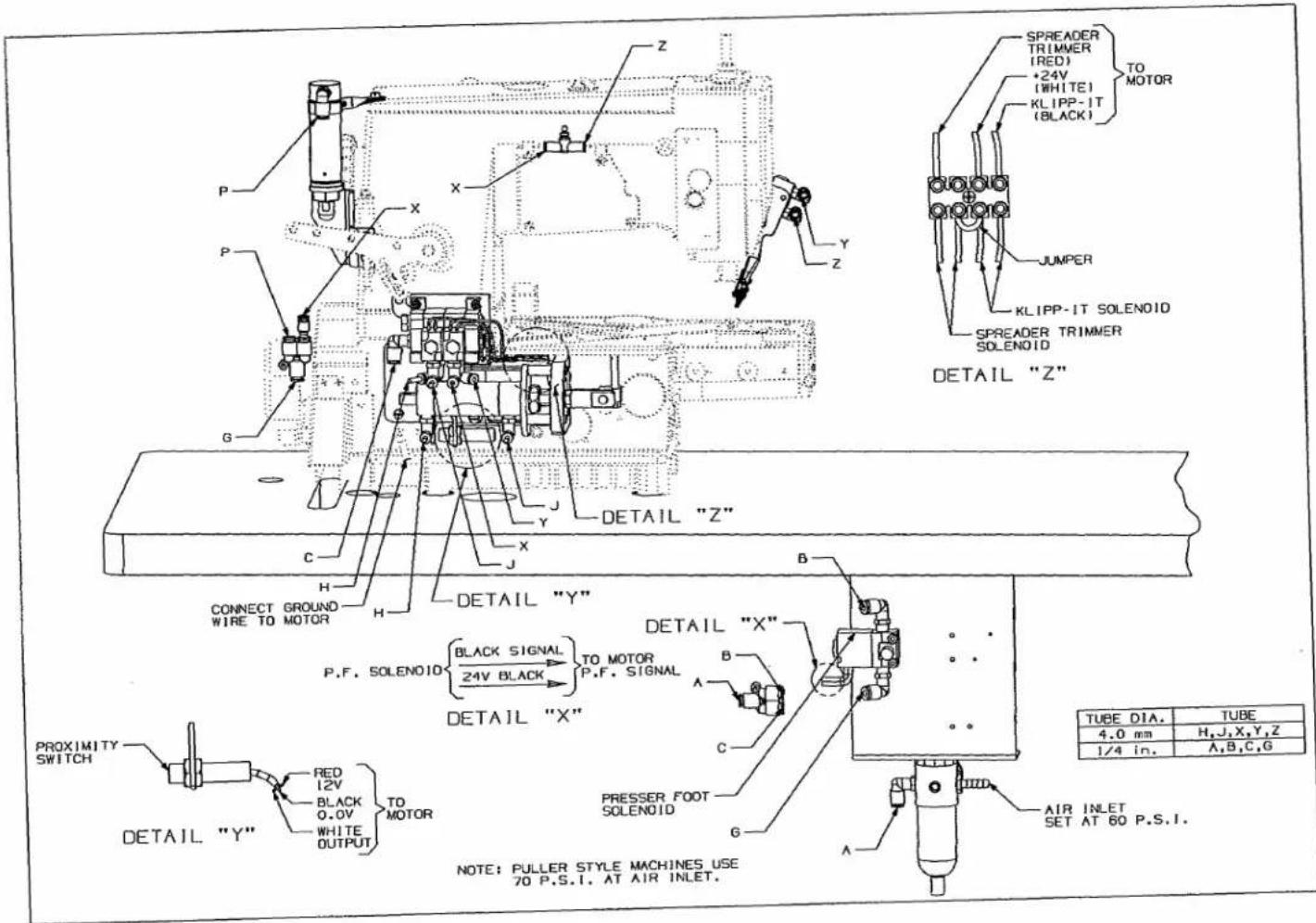 Union Special UT4CS1 - PNEUMATIC COVER THREAD TRIMMER ASSEMBLY - 5