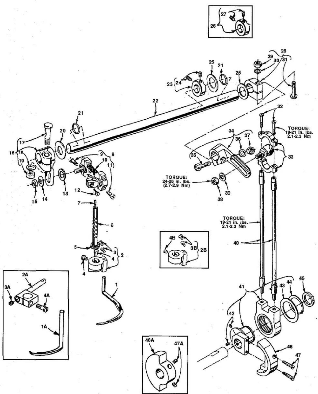 Union Special FS122C203MB - CRANKSHAFT, NEEDLE LEVER, NEEDLE BAR &amp; LOOPER DRIVING PARTS (CONT.) - 1